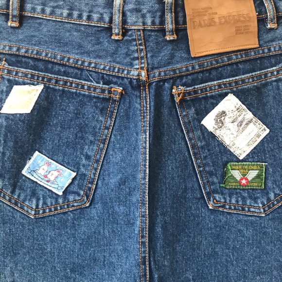 Vintage Paris express -Denim  skirt - Picture 6 of 6